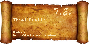 Thiel Evelin névjegykártya
